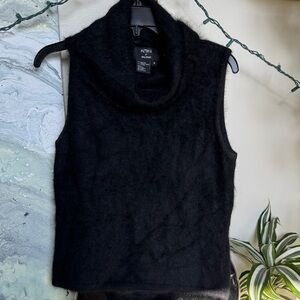 Vintage Black Rabbit Fur Top